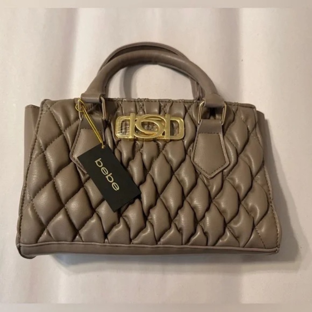 BEBE Mushroom quilted shoulder bag